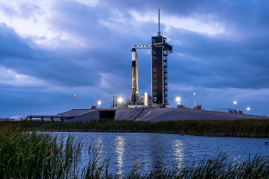rocket on launch pad