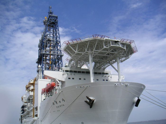 Big and advanced drill ship