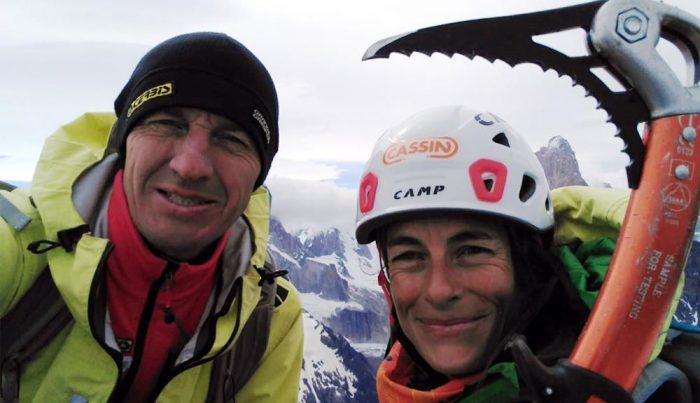 Close shot of Pipi Cardell and Denis Urubko.