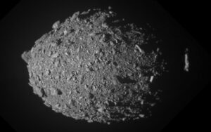 The surface of an asteroid.