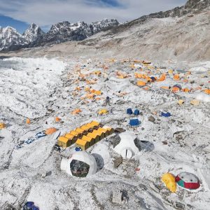 Everest Base Camp from the air
