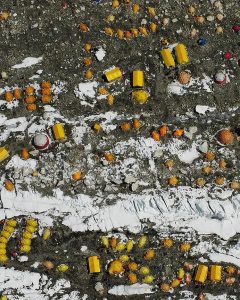 Aerial view of tents at Everest Base Camp