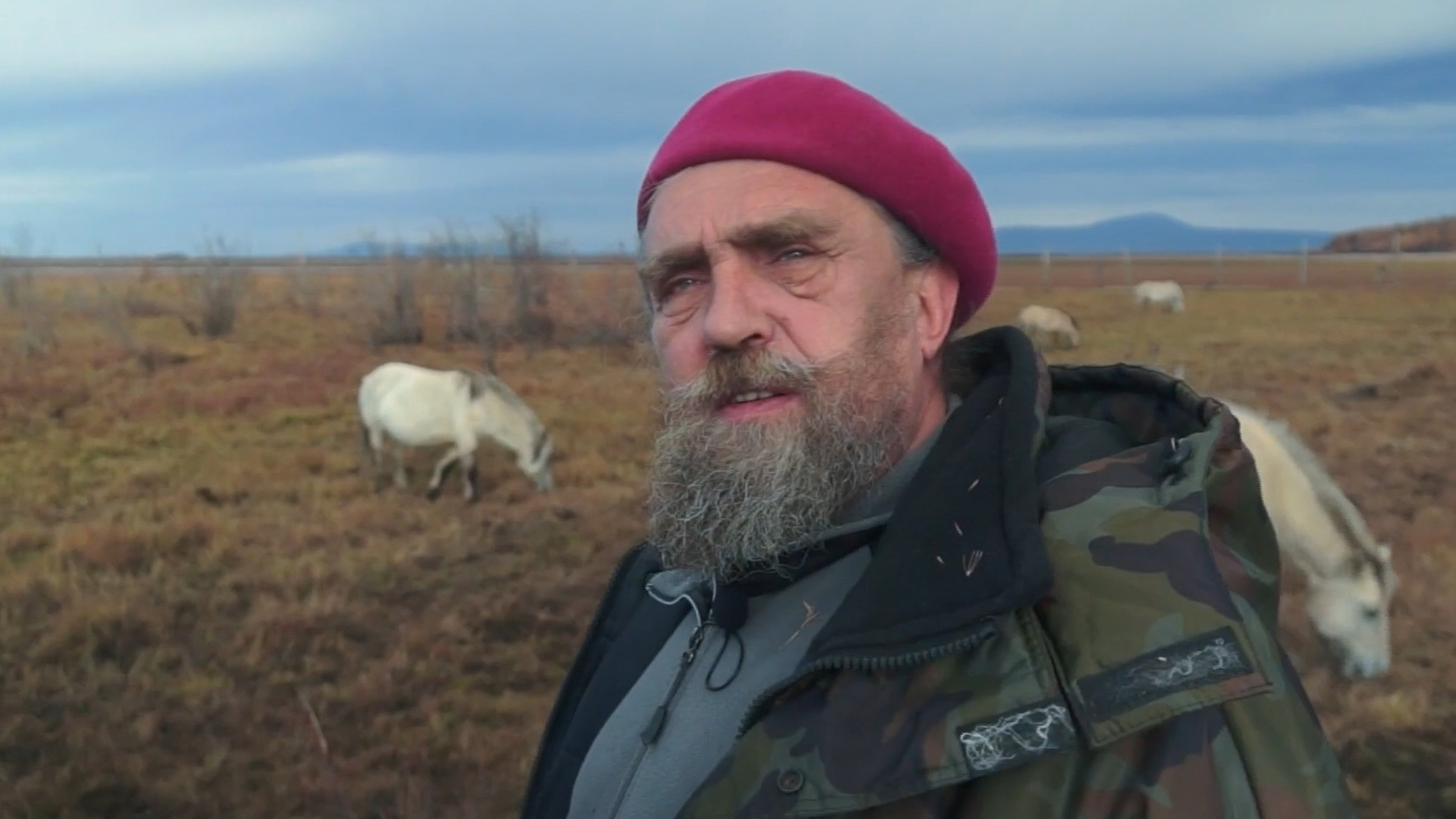 Sergey Zimov in the opening scenes of "Pleistocene Park."
