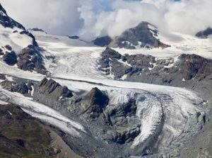 Theodul Glacier in the Alps.
