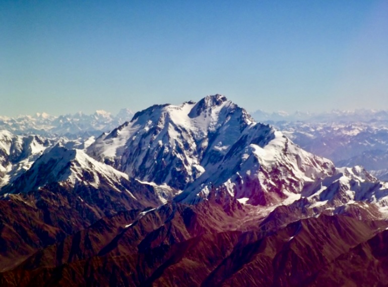 The Diamir Face of Nanga Parbat from the air.