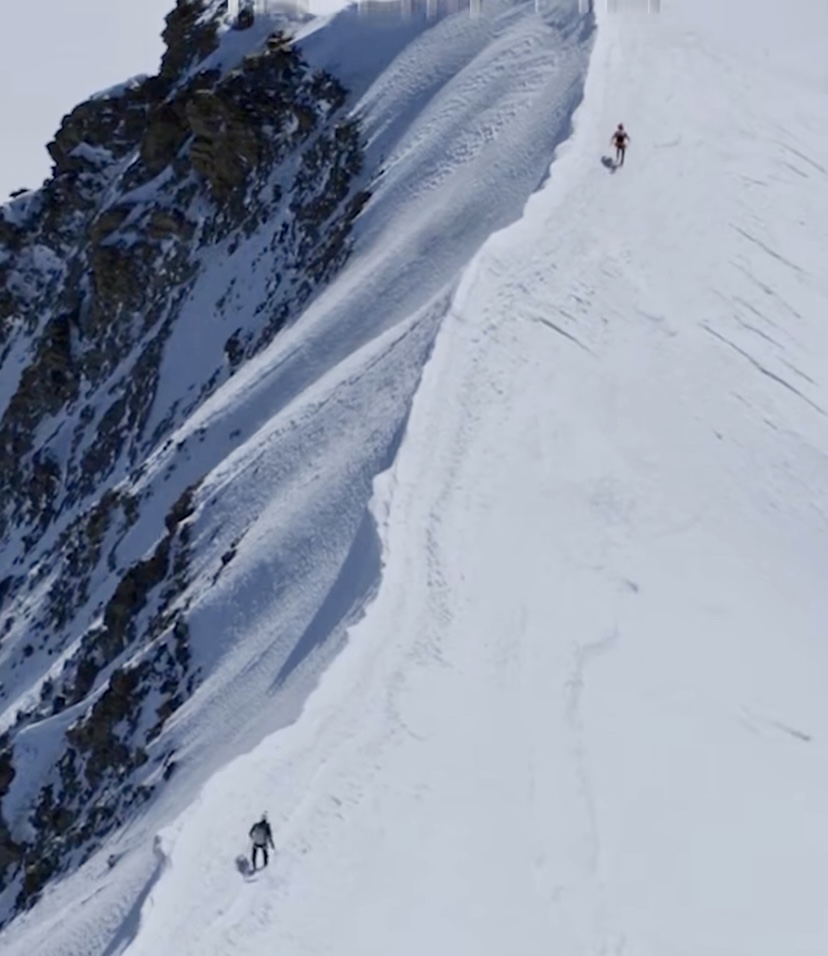 Nicolas Hojac and Philipp Brugger during the Bernese North Face Trilogy's record speed climb.
