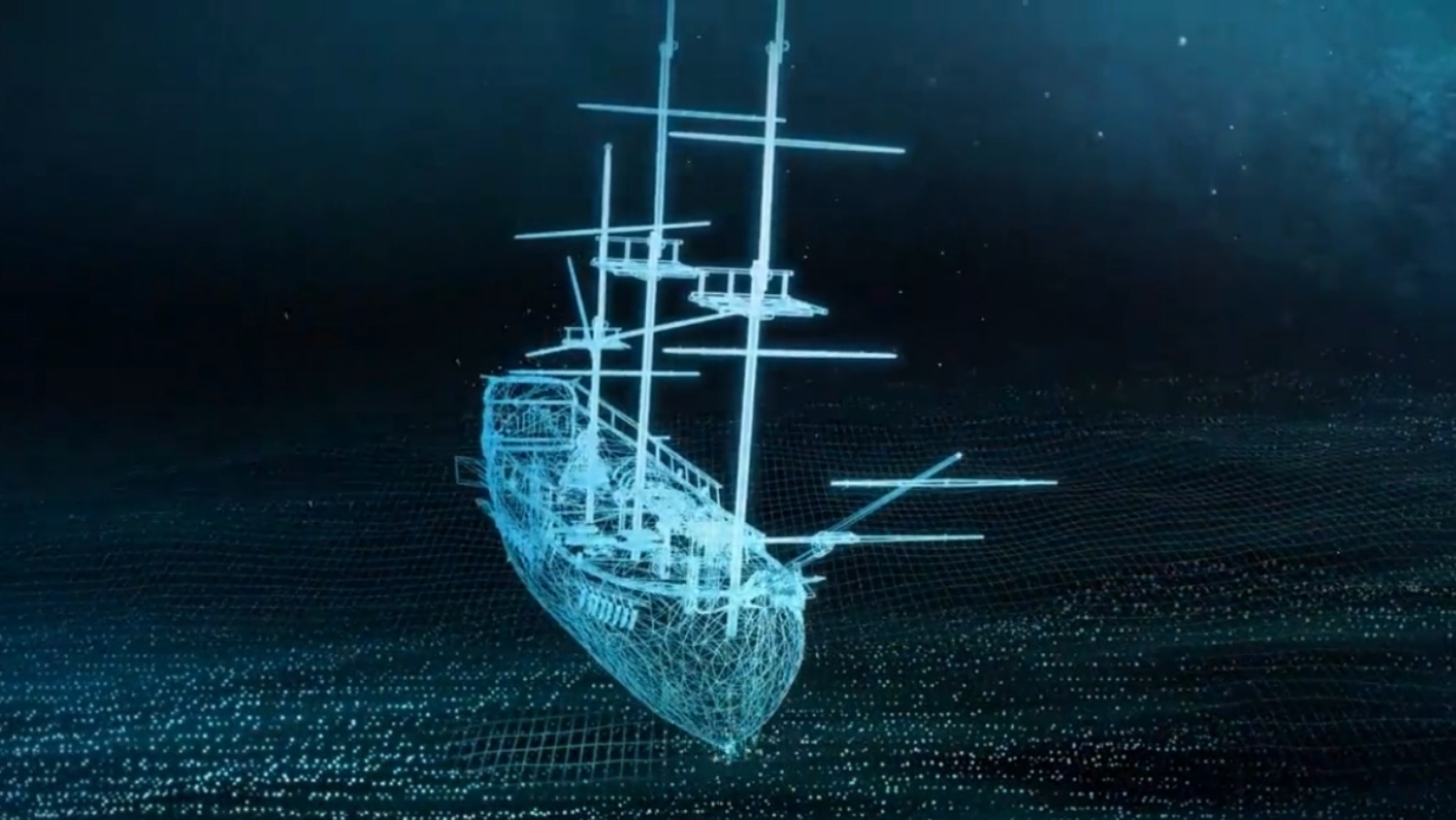 Computer reconstruction of Captain Cook's HMS Endeavor