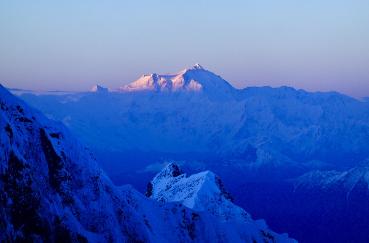 Sunrise on Nanga Parbat, seen from Rakaposhi.