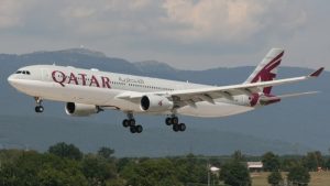 Qatar jet takes off from Kathmandu