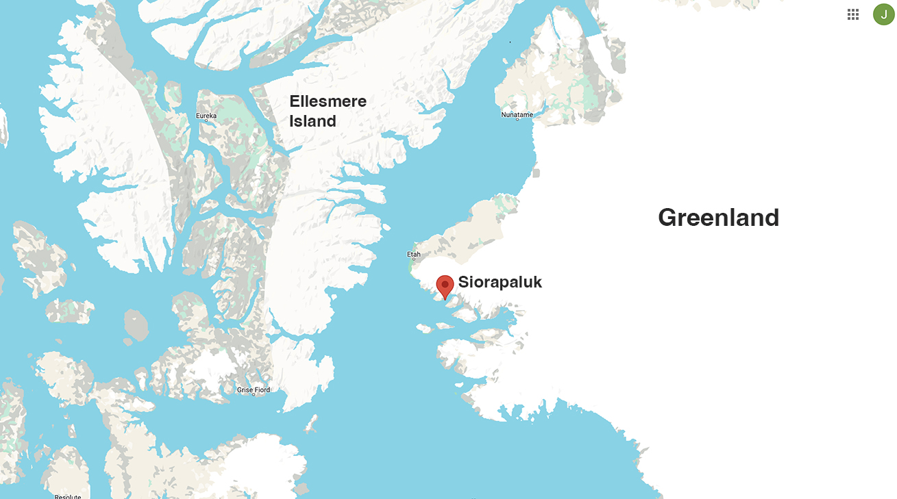 map of Siorapaluk location