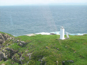 lighthouse on an empty Pacific island