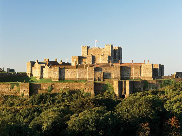 A castle on a hill, very picturesque