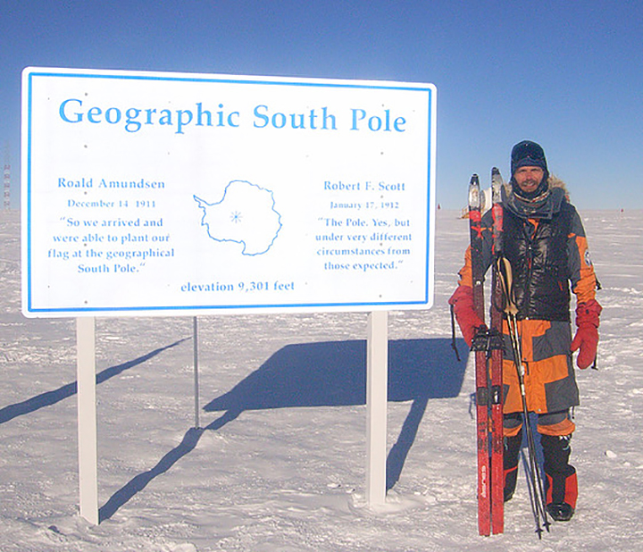 Roland Krueger at the South Pole. 