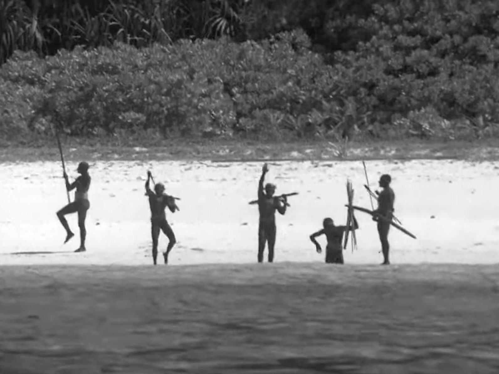 Perhaps the first photo of the North Sentinelese