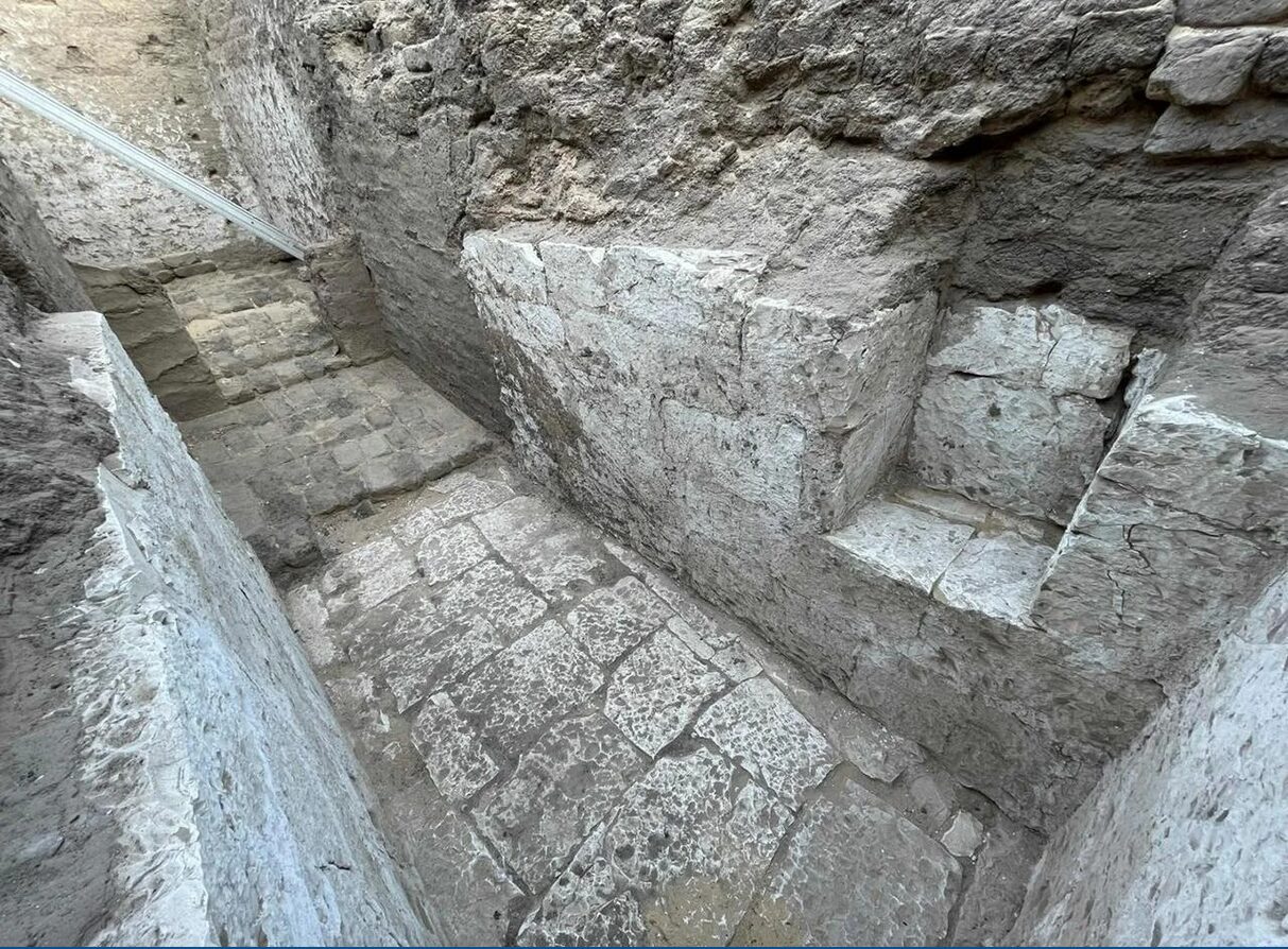 A stone burial chamber in Egypt