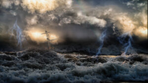 A ship in a storm
