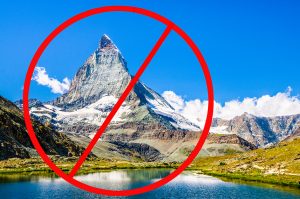 Matterhorn with red line through it