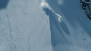a man snowboarding