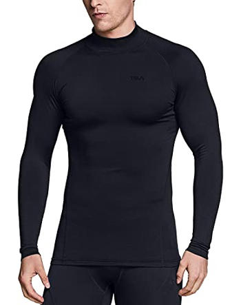 tesla men's thermal wintergear compression baselayer