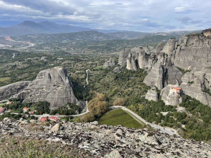 The view from one of Meteora's towers. 