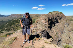 hiker smiling