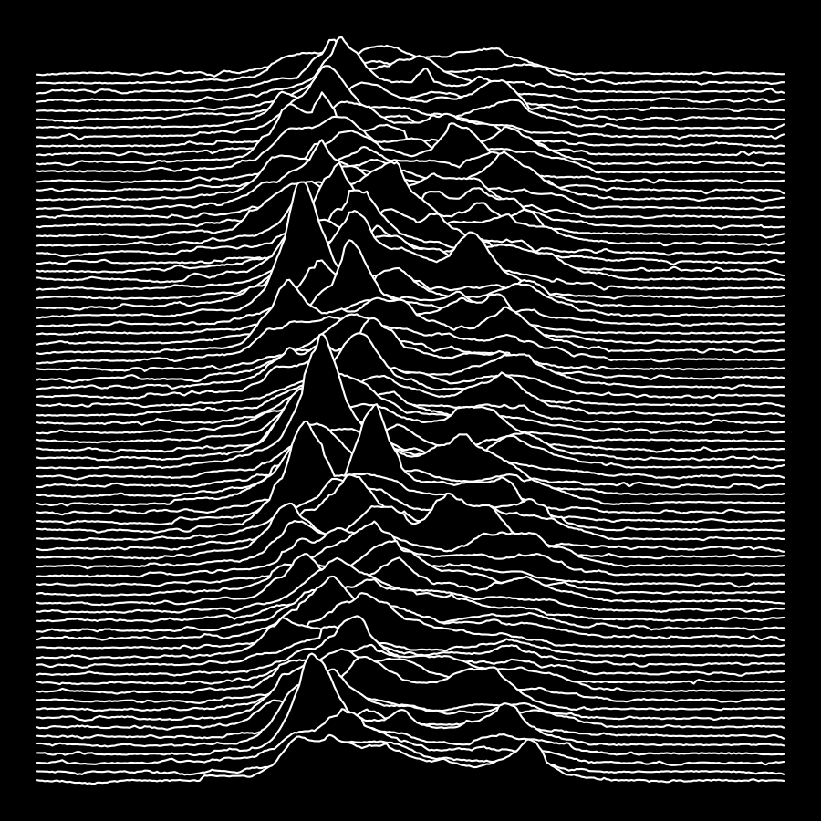 Squiggly lines on a black background.